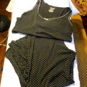 Organic cotton black/white pjs(tank/pants)